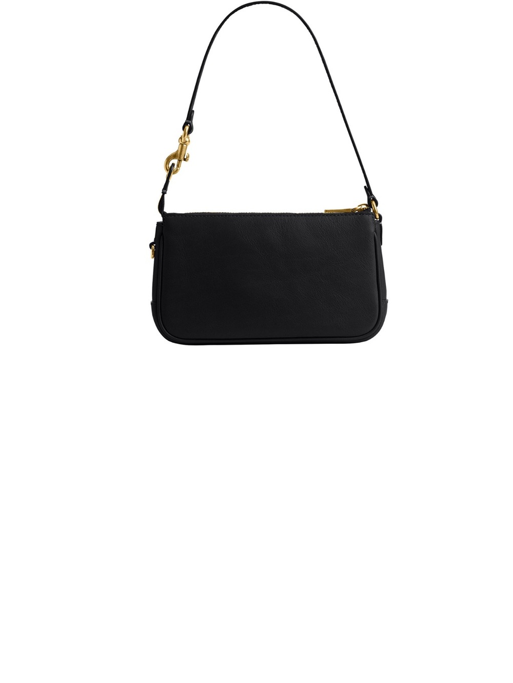 Coach Black Leather Shoulder Bag with Gold Hardware - Picture 3 of 5